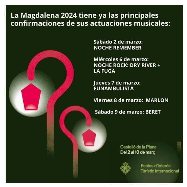 Fiestas de Magdalena 2024 programación 